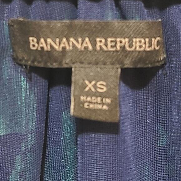 Banana Republic Halter Blouse Tropical Floral Pleated Women's Size XS Vacation - Picture 6 of 6